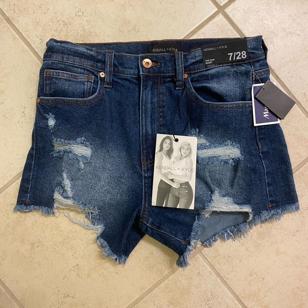 Dark Wash Jean Shorts by Kendall and Kylie